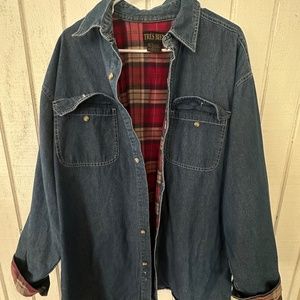 Fleece lined denim jacket